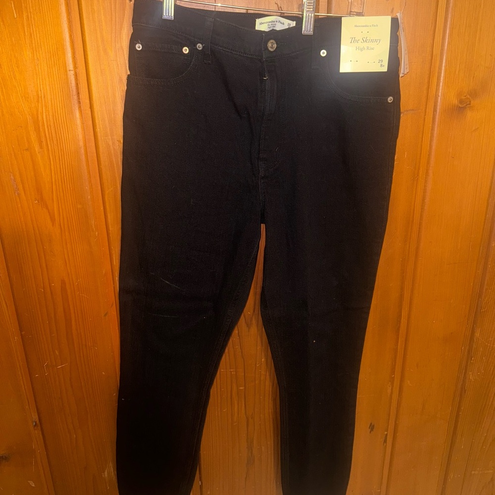 NWT Abercrombie and fitch black skinny jeans
